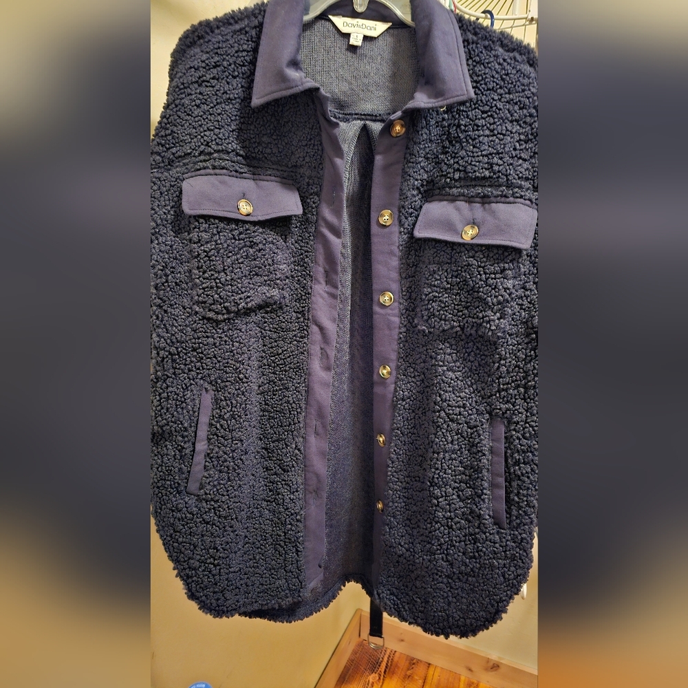 Sherpa shirt/jacket dark navy sz
